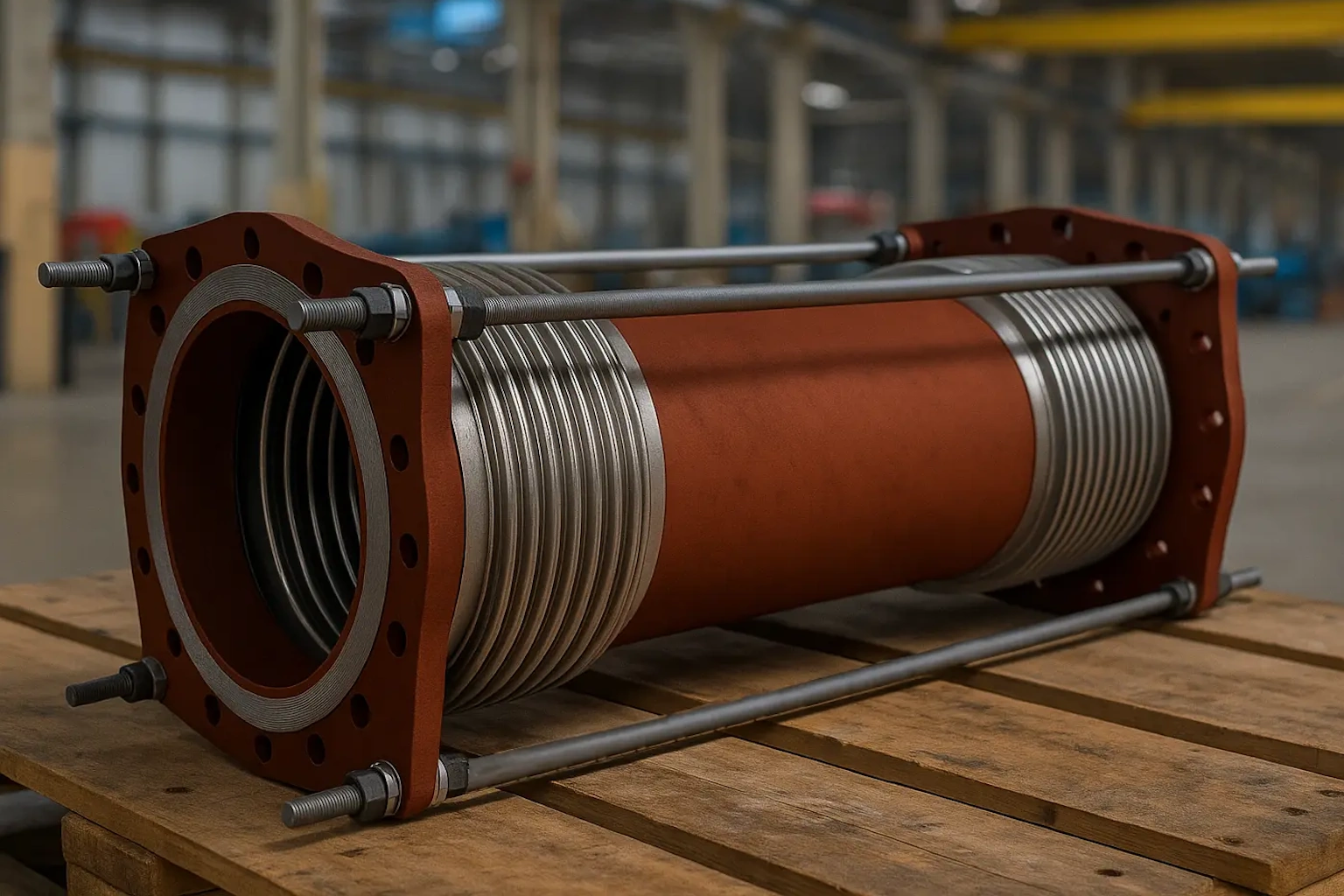 In Line Pressure Balanced metal expansion joint installation