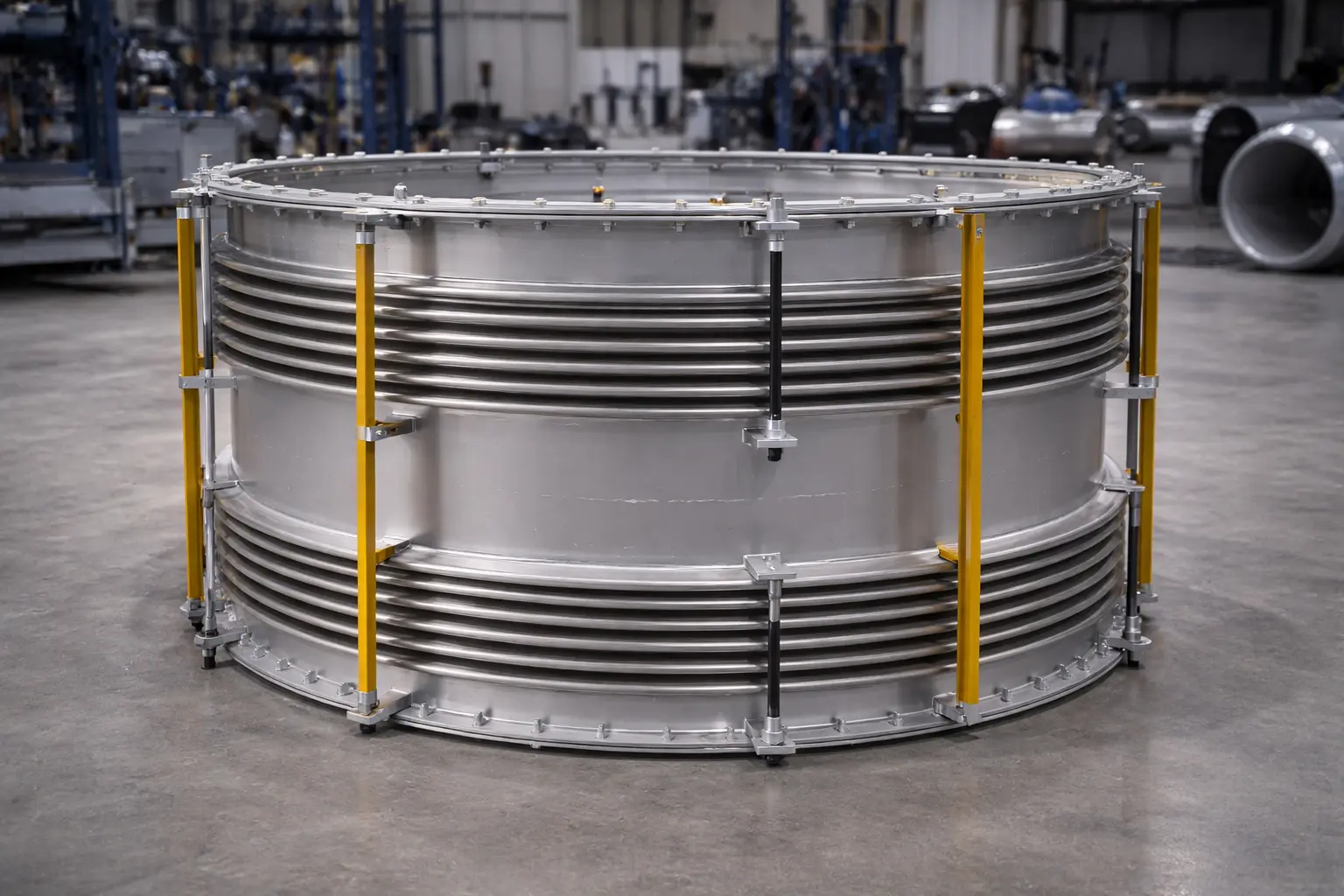 In Line Pressure Balanced metal expansion joint installation
